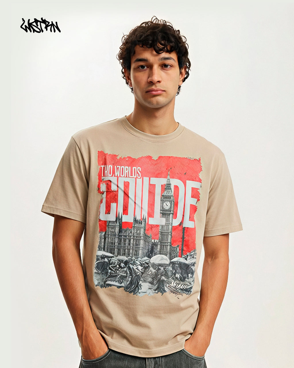 Two Worlds Collide Heavy weight T-shirt